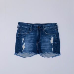 H&M Distressed Denim Blue Shorts Size: 6
